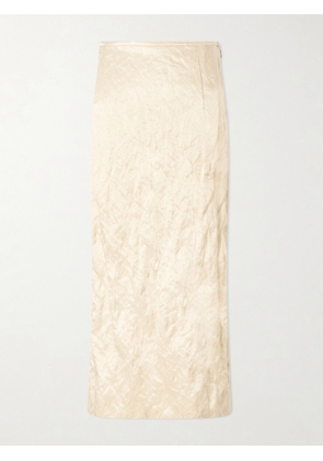 FFORME - Mena Cloqué Cotton-blend Midi Skirt - Neutrals - IT38,IT40,IT42,IT44,IT46