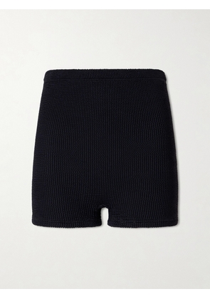 Hunza G - Crinkle Cotton-blend Original Crinkle™ Shorts - Black - One size