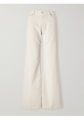 Haikure - Clara Cotton-courduroy Wide-leg Pants - White - 23,24,25,26,27,28,29,30,31,32