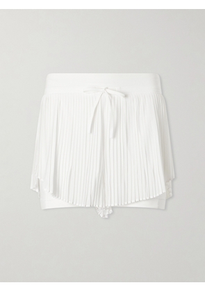 lululemon - Pleated Mesh Tennis Shorts - 2" - White - xx small,x small,small,medium,large