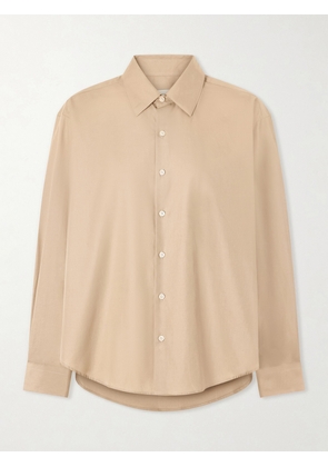 Comme Si - Cotton-poplin Shirt - Brown - x small,small,medium,large,x large