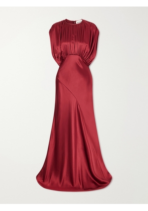 TOVE - Coco Gathered Satin Maxi Dress - FR 34,FR 36,FR 38,FR 40