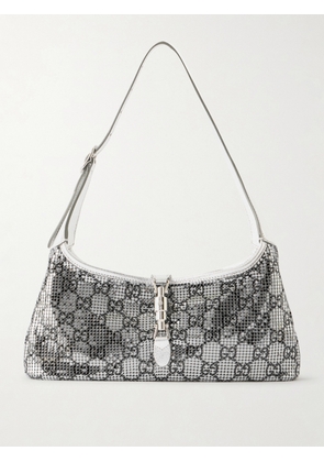 Gucci - Jackie 1961 Slim Textured-leather Shoulder Bag - Silver - One size