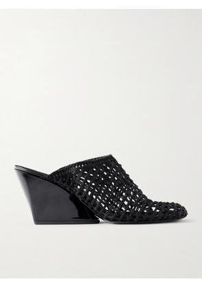 Proenza Schouler - Slant 70 Leather-trimmed Crocheted Mules - Black - IT36,IT36.5,IT37,IT37.5,IT38,IT38.5,IT39,IT39.5,IT40,IT40.5,IT41,IT41.5,IT42