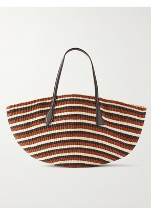 Liffner - Sprout Striped Leather-trimmed Sisal Tote - Multi - One size