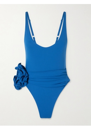 Magda Butrym - Embellished Gathered Swimsuit - Blue - FR 34,FR 36,FR 38,FR 40,FR 42