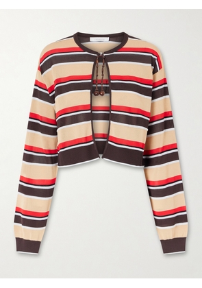 RABANNE - Bead-embellished Striped Knitted Cardigan - Multi - x small,small,medium,large