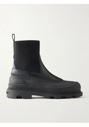 Moncler - Vera Edge Rubber-trimmed Leather Ankle Boots - Black - IT36,IT36.5,IT37,IT37.5,IT38,IT38.5,IT39,IT39.5,IT40,IT40.5,IT41