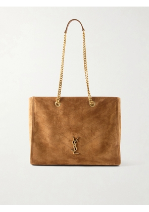 SAINT LAURENT - Niki Shopper Suede Shoulder Bag - Brown - One size