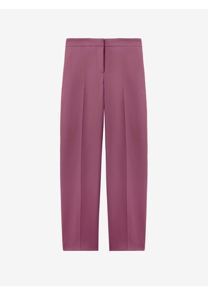 McQueen Wool Gabardine Cigarette Trousers - Pink - Women - 6