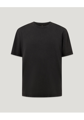 Belstaff Men's Valley Garment Dye T-shirt Cotton Washed Black Size 2xl