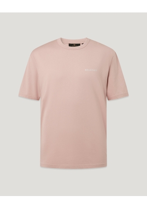 Belstaff Men's Border T-shirt Cotton Jersey Dusk Pink Size 2xl