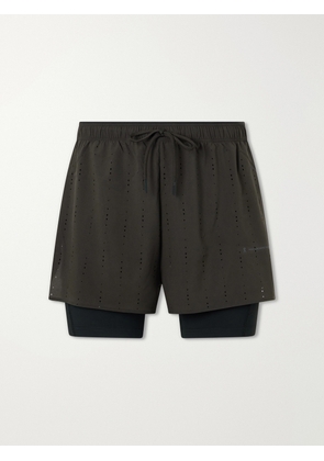 On - Paf Zero 2-in-1 Stretch-Jersey and Mesh Running Shorts - Men - Black - S