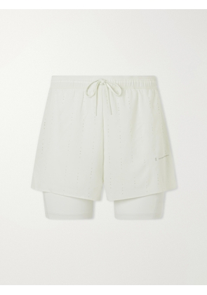 On - Paf Zero 2-in-1 Stretch-Jersey and Mesh Running Shorts - Men - Neutrals - S