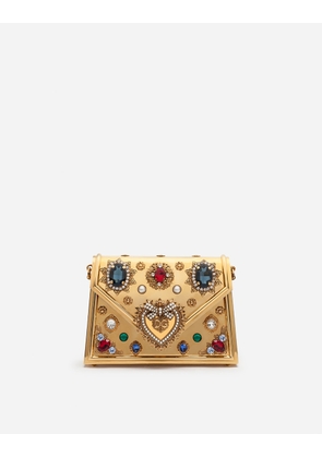 Dolce & Gabbana Small Metallic Devotion Bag With Bejeweled Detailing - Woman Shoulder And Crossbody Bags Multi-colored Onesize