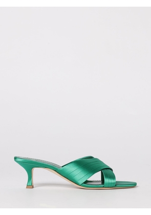 MANOLO BLAHNIK Heeled Sandal Woman color Green