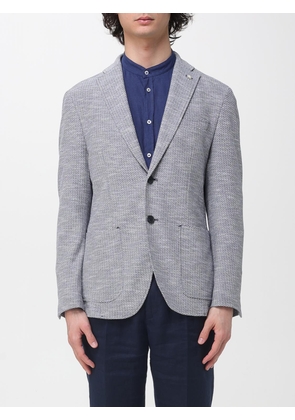 MANUEL RITZ Cotton and Linen Single Breasted Blazer