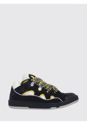 LANVIN Curb Leather And Mesh Sneakers