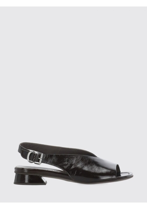 POEVE Christin Calfskin Leather Slingback Sandals with Low Heel