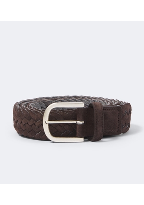 Canali Braided suede belt