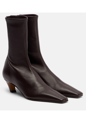 Khaite Arizona leather ankle boots