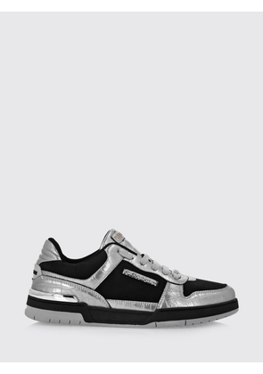 Plein Sport Suede And Crocodile Print Leather Sneakers