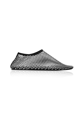 Christopher Esber Minette Crystal-Embellished Mesh Flats - Moda Operandi