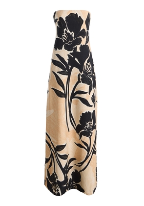 Cara Cara Benita Strapless Floral Crepe Maxi Dress - Moda Operandi