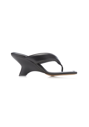 Gia Borghini Padded Leather Wedge Sandals - Moda Operandi