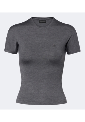 Gucci Double G silk-blend T-shirt