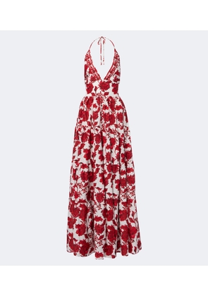 Alexandra Miro Clover floral cotton and silk maxi dress