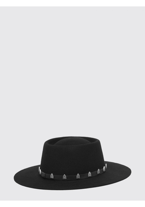 PHILIPP PLEIN Wool Felt Panama Hat with Skull Print