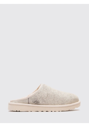 UGG Classic Crackle Leather and Shearling Clogs
