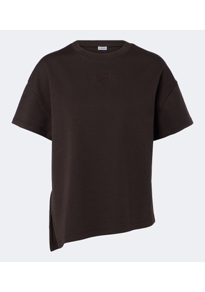 Loewe Anagram asymmetrical cotton-blend T-shirt