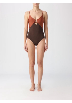 ZIMMERMANN Abstract Print One-Piece Swimsuit with V-Neck