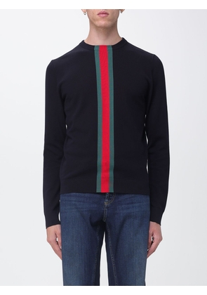 GUCCI Striped Cotton Crew-Neck Jumper with Web Detail