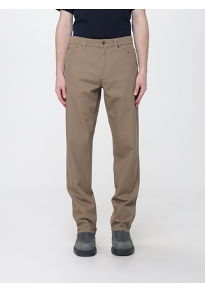 BURBERRY Straight-Leg Cotton Trousers with Mid-Rise Waist and Belt Loops