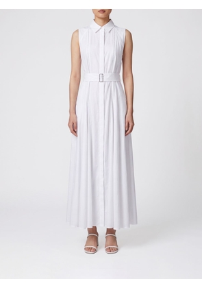 SEMICOUTURE Sleeveless Poplin Midi Chemisier Dress with Belt