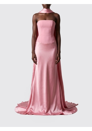 SOLACE LONDON Off-The-Shoulder Corset Bodice Satin Long Evening Gown