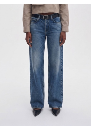 RAG & BONE Mid-Rise Wide Leg Jeans in Cotton Denim