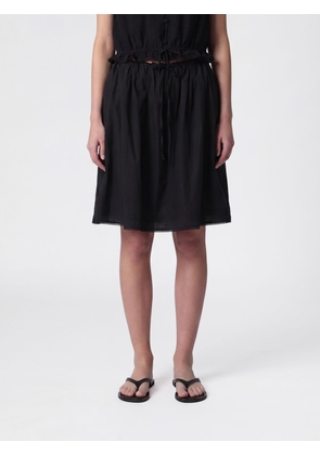 DUNST A-Line Cotton Poplin Mini Skirt with Drawstring Waist and Pockets