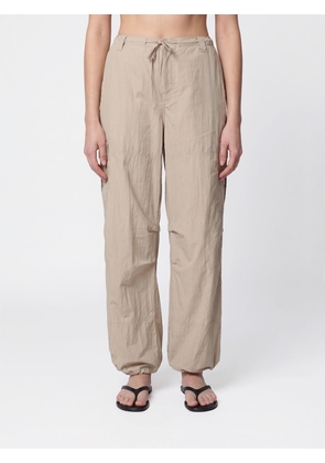 DUNST High-Waisted Wide-Leg Cotton-Blend Cargo Trousers with Drawstring