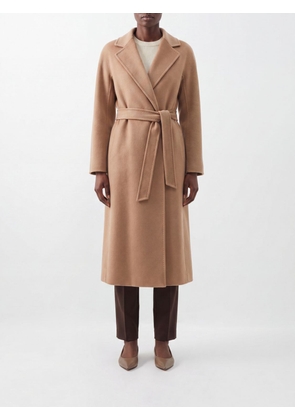 'S Max Mara Long Robe Coat in Pure Virgin Wool with Matching Belt