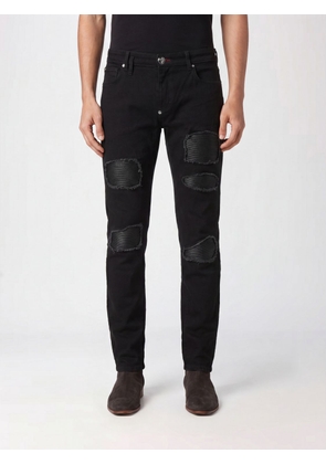 PHILIPP PLEIN Skinny-Fit Distressed Effect Cotton Denim Jeans