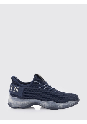 PHILIPP PLEIN Low-Top Lace-Up Sneakers in Technical Knit Fabric with Logo