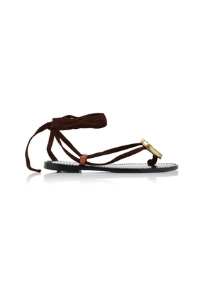 AMANU Exclusive Vamizi Embellished Suede Sandals - Moda Operandi