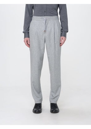 BRUNELLO CUCINELLI Virgin Wool Slim Fit Trousers with Drawstring Waist