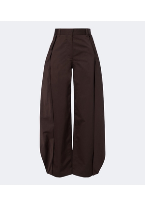 Loewe Cotton and silk gabardine barrel-leg pants