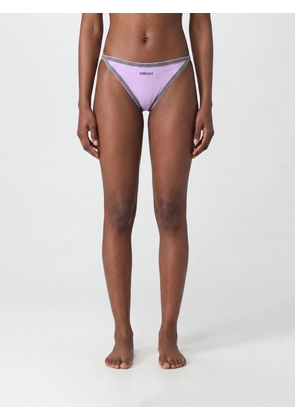 VERSACE Low-Rise Bikini Bottoms with Iconic Greca Print