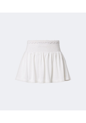 Gucci Shirred silk miniskirt